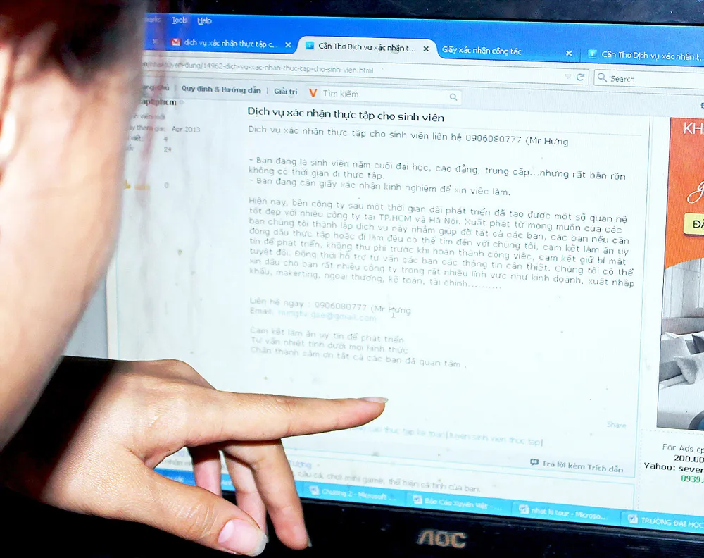 Giấy chứng nhận… trốn thực tập