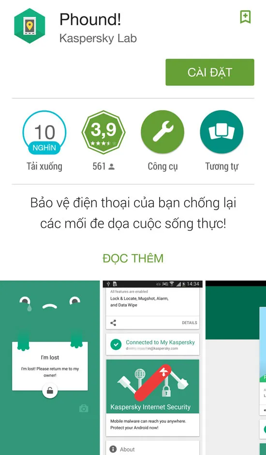 Kaspersky Phound xuất hiện trên Google Play