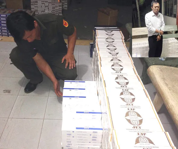 Bắt xe taxi chở 850 cây thuốc lá lậu