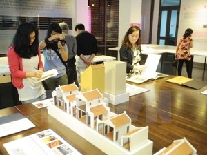 Visitors at the exhibition