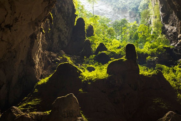 Son Doong cave (Photo: Ryal Deboodt) Diverse types of natural tectonic in the cave (Photo: Minh Phong) Sun beam in Son Doong cave (Photo: Minh Phong) Sun beam in Son Doong cave (Photo: Ryal Deboodt) Son Doong cave gate (Photo: Ryal Deboodt) The splendor of Son Doong cave (Photo: Ryal Deboodt) Son Doong cave exploring (Photo: Casten Peter) Night sky in Son Doong cave (Photo: Ryal Deboodt) Inside Son Doong cave (Photo: Minh Phong) The cave with the largest dome (Photo: Ryal Deboodt) The greatness of Son Doong is the holy grail of science (Photo: Howart Limbert) A circular hole on a wall in the cave (Photo: Ryal Deboodt) A stream in the end of the cave