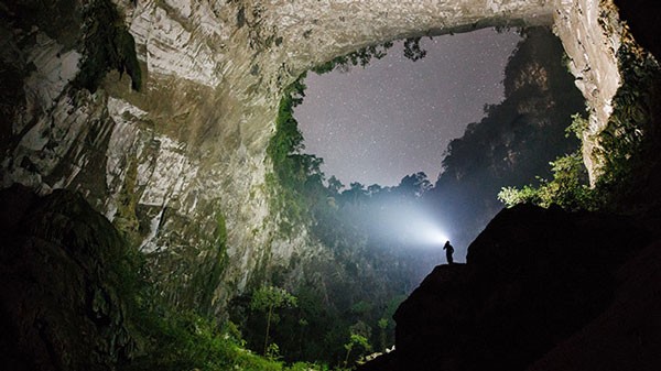 Night sky in Son Doong cave (Photo: Ryal Deboodt)