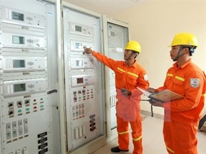 EVN workers. The EVN will auction its entire stake of 29 percent, or 11.48 million shares, in An Binh Securities Company on June 4. (Photo: VNA)