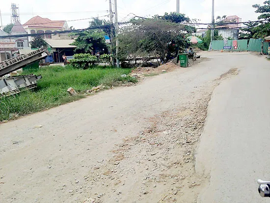 Đường Thế Lữ xuống cấp trầm trọng