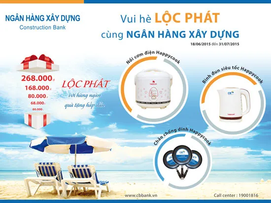 Vui hè lộc phát cùng Ngân hàng Xây Dựng