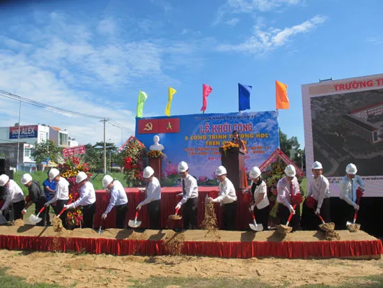 Quận 12, TPHCM: Khởi công 5 công trình trường học chào mừng Đại hội Đảng các cấp