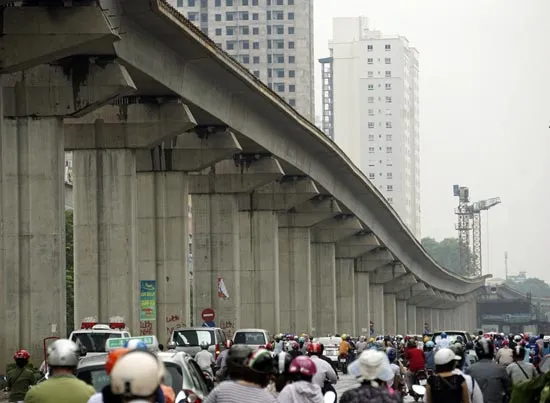 Đường sắt đô thị Cát Linh - Hà Đông uốn lượn đúng thiết kế