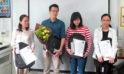 Vietnamese students win IELTS Prize (Photo:SGGP)