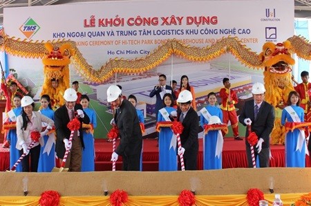 Transimex–Saigon JSC began construction of a bonded warehouse and logistics centre on a 10ha area at the Sai Gon Hi-tech Park in HCM City on Wednesday. — Photo thesaigontimes.vn