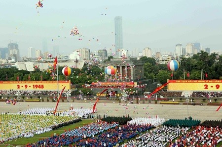 Some 35,000 people participate in the official parade at Ba Đinh Square in Hà Nội from 7am on September 2.—VNA Photo