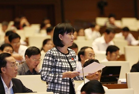 Deputy Doan Nguyen Thuy Trang from HCM City said that even though people are aware that their personal information may have been stolen, it's difficult to know when and from where. — VNA/VNS Photo Phuong Hoa