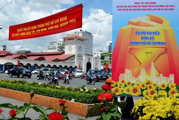 TPHCM trang hoàng chào mừng Đại hội Đảng