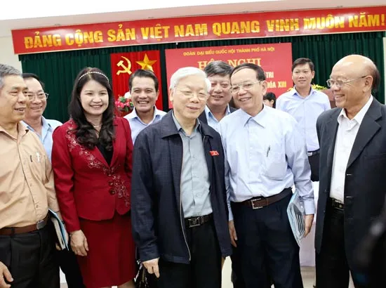 Tiếp xúc với cử tri Hà Nội, Tổng Bí thư Nguyễn Phú Trọng: Hội nhập thành công là nhiệm vụ đầy thách thức