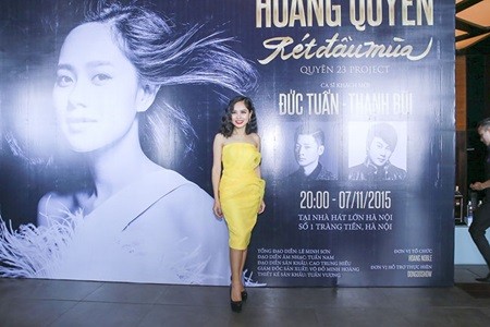 Budding fame: Hoang Quyen will open her debut concert tonight with the song Ret Dau Mua (Early Chill) by Le Minh Son. — VNS Photo Hai Ba