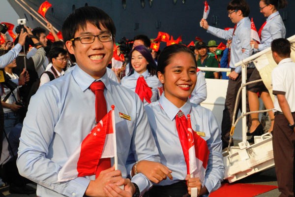 Ship for Southeast Asian Youth Program carrying international friends arrives in HCMC. (Photo:SGGP)