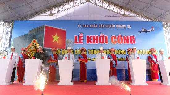 A groundbreaking ceremny of the Paracel exhibition house. (Photo: SGGP)