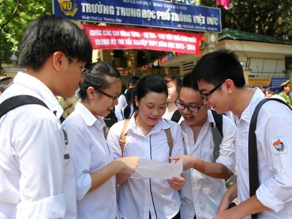 Students of Viet Duc High School. (Source: VNA)