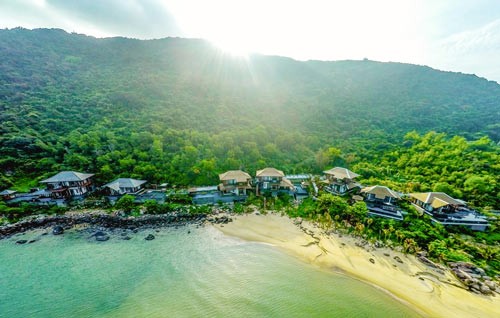 Luxury villas are located at InterContinental Danang Sun Peninsula Resort.