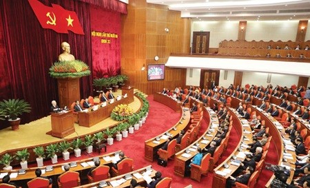 The 13th meeting of the 11th Party Central Committee convened in Ha Noi yesterday morning. —VNA/VNS Photo Tri Dung