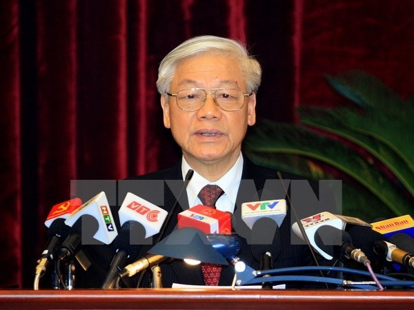 Party General Secretary Nguyen Phu Trong at the closing ceremony (Source: VNA)