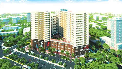 Cất nóc, hoàn thành toàn bộ phần thô nhà ở xã hội HQC Hóc Môn