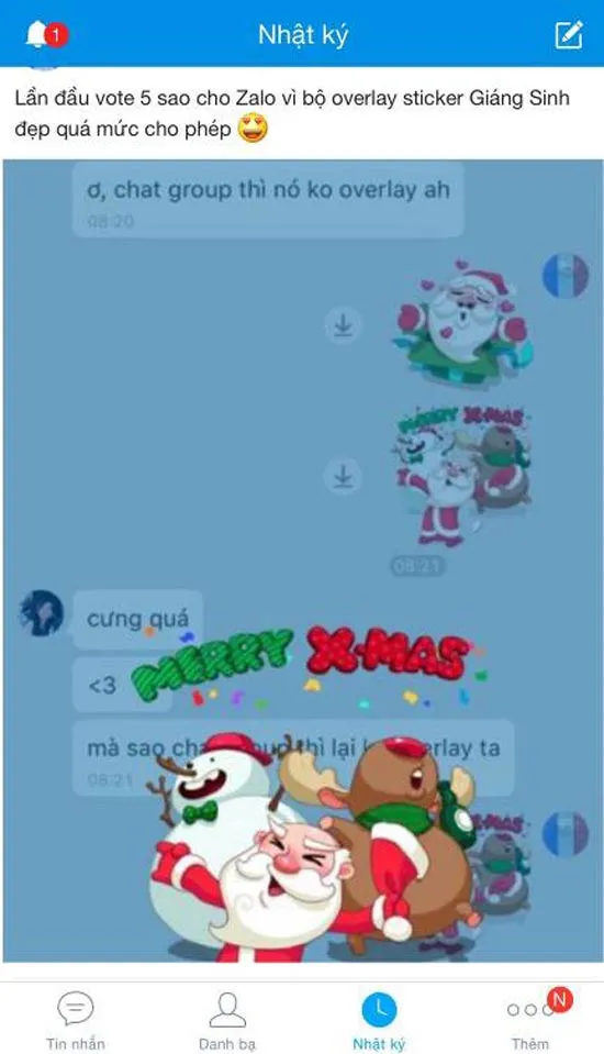 Zalo tung bộ sticker Giáng sinh ảnh 4