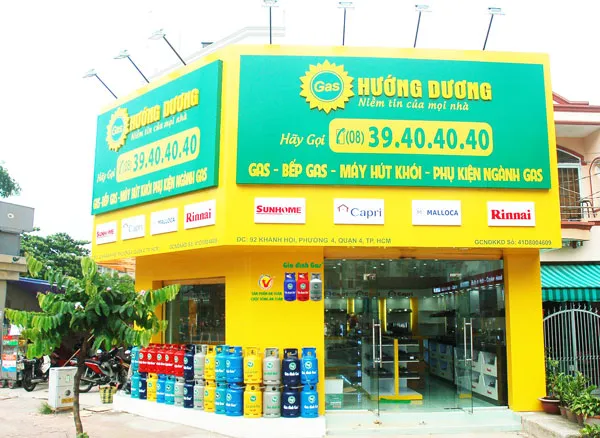 Gas Hướng Dương - hệ thống chuỗi cửa hàng đầu tiên tại VIỆT NAM