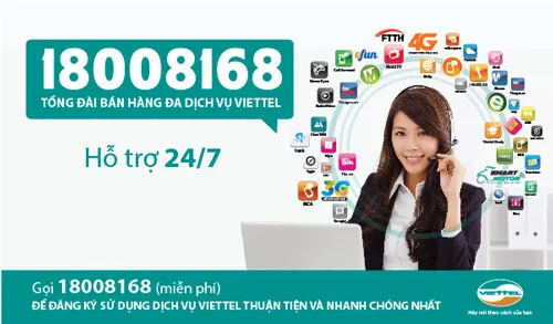 Viettel ra mắt tổng đài bán hàng đa dịch vụ 1800 8168