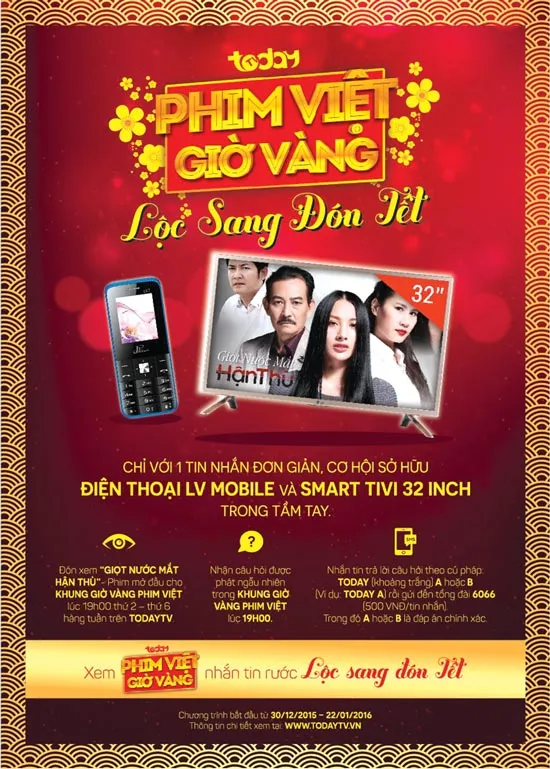 Xem phim Việt giờ Vàng, rinh quà sang đón Tết cùng TodayTV