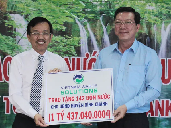 VWS trao tặng và lắp đặt 142 bồn nước trị giá hơn 1,4 tỷ đồng