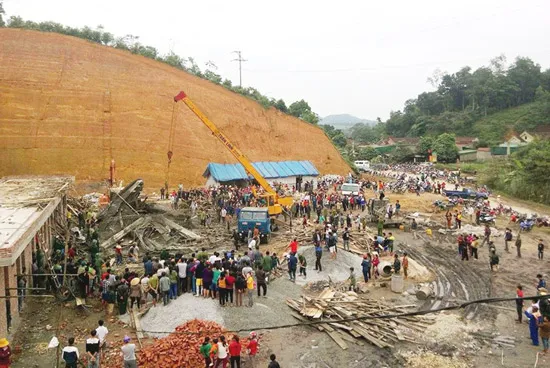Vụ sập giàn giáo tại cây xăng dầu ở Hà Tĩnh: Do các cột chống không đủ khả năng chịu lực