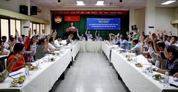 The first consultative conference for the 14th National Assembly election in Ho Chi Minh City. (Photo: VNA)