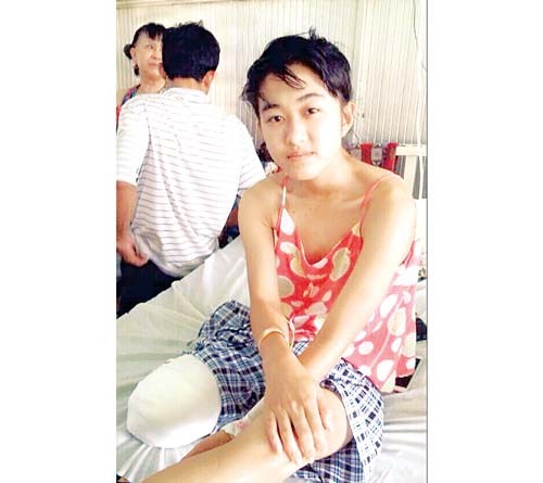 Schoolgirl Vi at Cho Ray Hospital (Photo: SGGP)