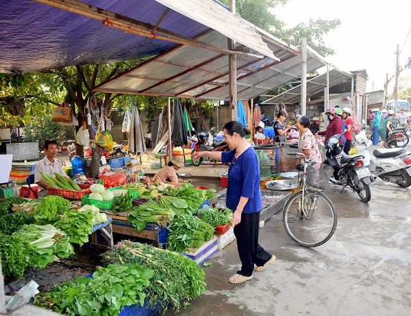 Lập lại trật tự chợ tự phát cầu Trường Đai