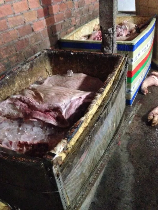 Phát hiện gần 2 tấn thịt heo  bẩn tại cơ sở