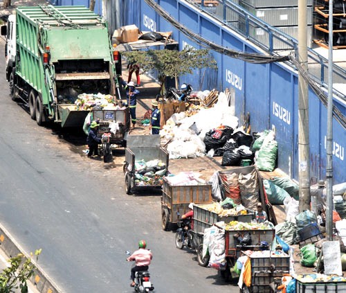 A garbage collection spot in Tay Son street, Go Vap district, HCMC (Photo: SGGP)