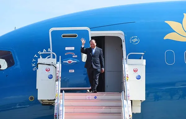 Thủ tướng Nguyễn Xuân Phúc tới Nagoya, bắt đầu chuyến thăm Nhật Bản và dự Hội nghị G7 mở rộng