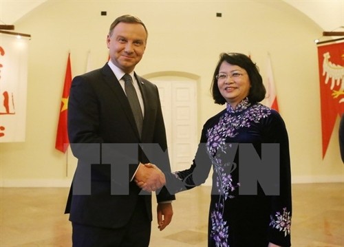 Vice President Đặng Thị Ngọc Thịnh met with Polish President Andrzej Duda. — VNA/VNS Photo Quang Hải