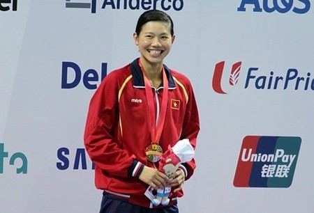 Vietnamese swimming star Nguyen Thi Anh Vien. (Photo: VNA)