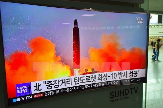 DPRK's nuclear launch is broadcast on RoK's TV (Source: VNA/AFP)