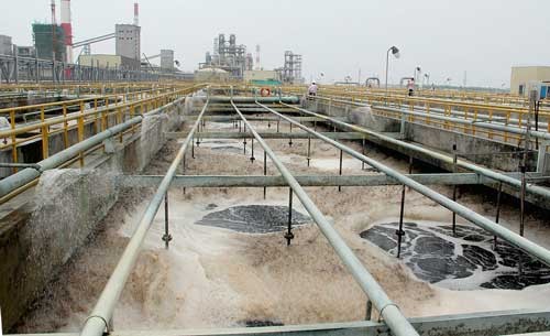 The wastewater treatment system at Formosa steel mill in Vung Ang Economic zone (Photo: SGGP)
