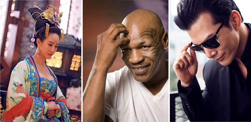Actress Janine Chang, Mike Tyson and actor Tran Bao Son