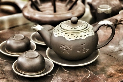 A tea set made in Bát Tràng. VNS Photo Đoàn Tùng
