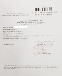 Bắt đầu phát giấy chứng nhận kết quả thi THPT Quốc gia 2016