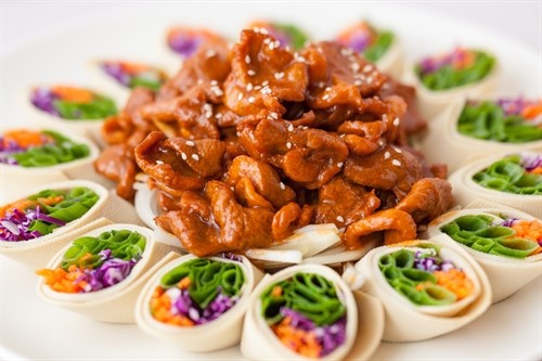 Celebrate mothers: Vegetarian dishes are offered by mobile vendors, restaurants and hotels in HCM City during Vu Lan, the Buddhist festival that shows gratitude for mothers’ love. It is held in the seventh lunar month every year. (Photo courtesy of Sheraton Saigon Hotel and Towers)