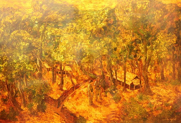 Visiting a war base by Hoang Van Cu A pier in Tien Giang by Mai Thanh Thin Grandma and grandson by Vu Xuan Quynh A fishing village by Le Na