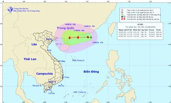 Áp thấp nhiệt đới trên biển Đông