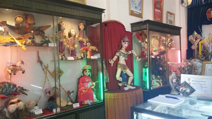 Come say hello: Puppets are displayed at Học’s museum. He considers them as friends and want to introduce them to more people.