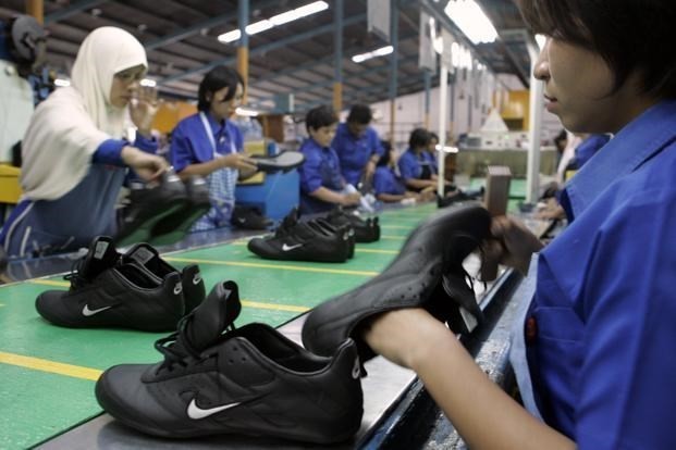 Indonesian workers at the US Nike Footwear Company (Source: reuters)