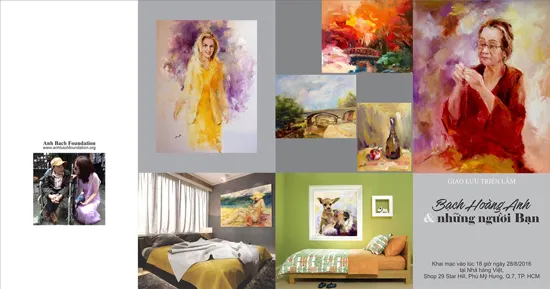 Họa sĩ Bạch Hoàng Anh triển lãm tranh, tặng học bổng